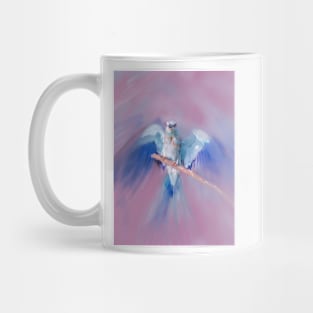 Blue mountain bird detail Mug